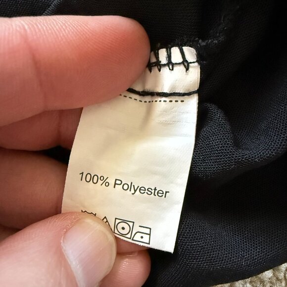 Blooming Jelly Black Polka Dot Textured Blouse Shirt Top Womens Sz XL - Picture 6 of 8